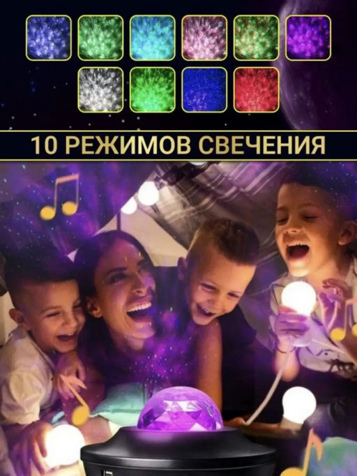 Ночник - проектор Звездное небо (с usb) (3573) - Мой органайзер фото 2