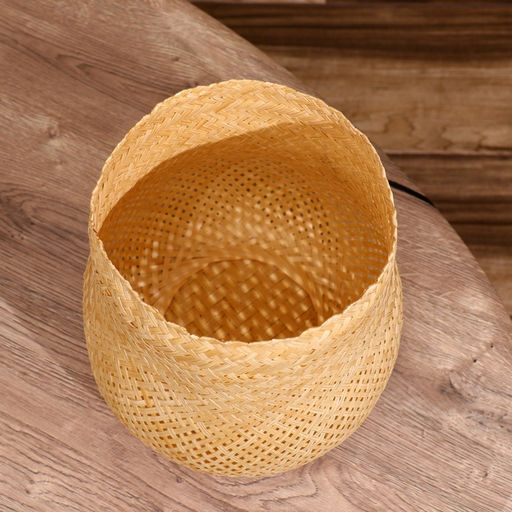 Корзинка плетёная из бамбука, 23×23×23 см