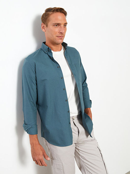 Regular Fit Uzun Kollu Oxford Erkek G?mlek