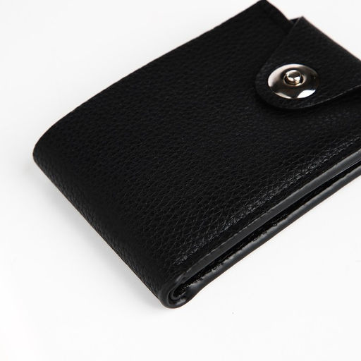 Портмоне мужское, на магните, 3 отделения, чёрное