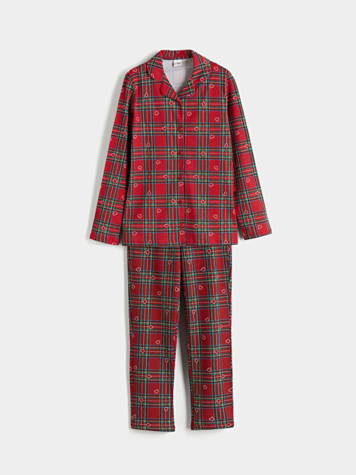 Ekose Desenli K?z ?ocuk Pijama Tak?m?