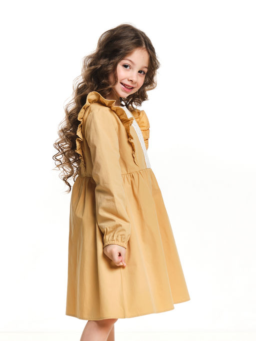 Платье для девочки нарядное праздничное в садик UD 7352 бежевый - Mini maxi фото 3