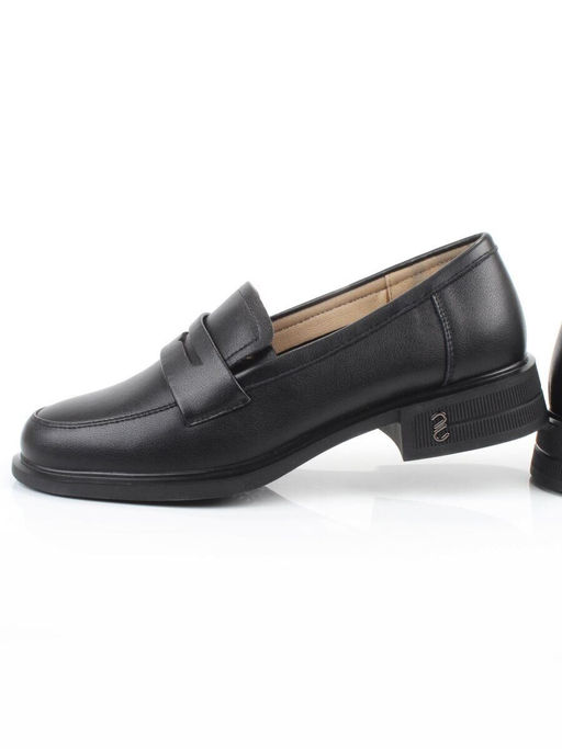 03-PDEB105-1 BLACK Лоферы женские (натуральная кожа)