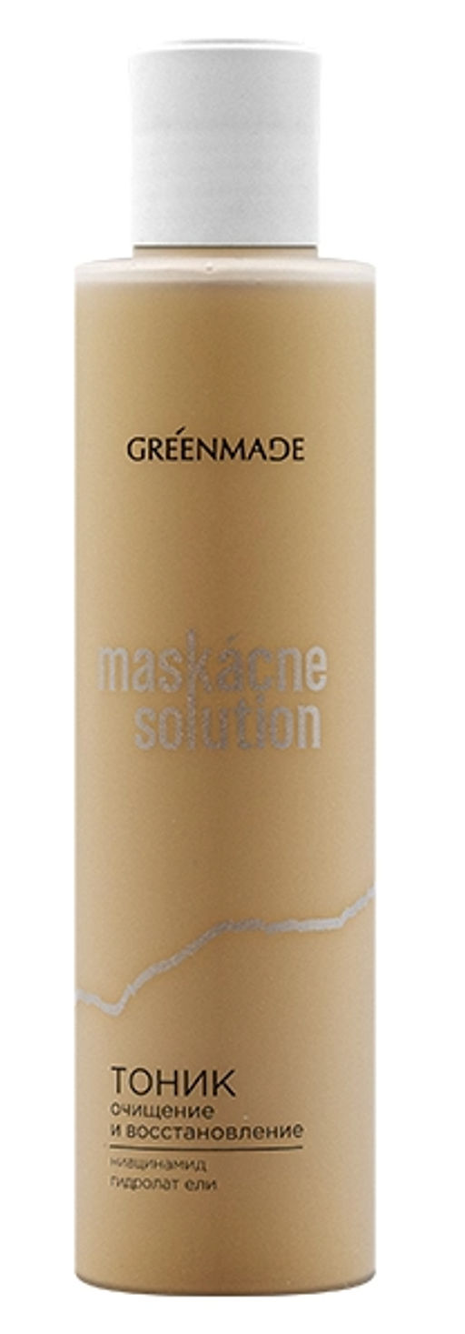 Тоник д/лица Очищение и восстановление MASKACNE SOLUTION с ниацинамидом и гидролатом ели (24 месяца)