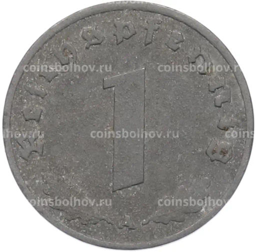 Монета 1 рейхспфенниг 1942 года A Германия
