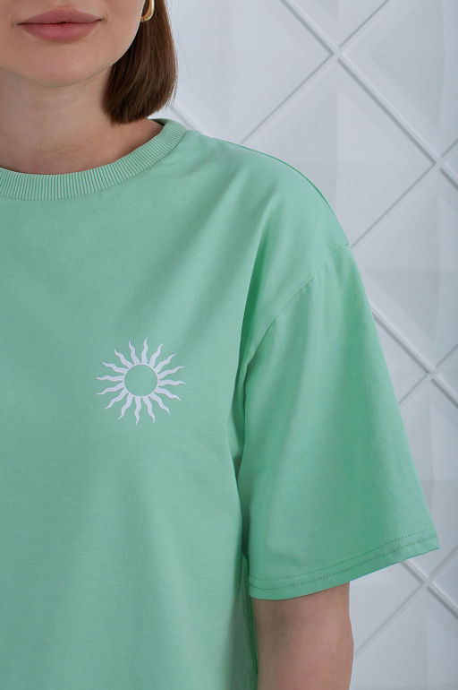 Арт. 3189 Футболка женская 42-48 (4 шт) Цвет:салатовый - Калинка фото 12