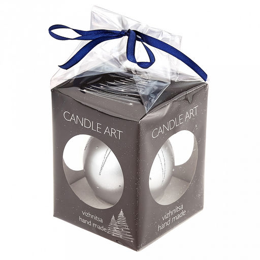 Елочная игрушка шар стеклянная д8см, серебро, ручная художественная роспись, подарочная упаковка (Россия) - Домашняя мода фото 7