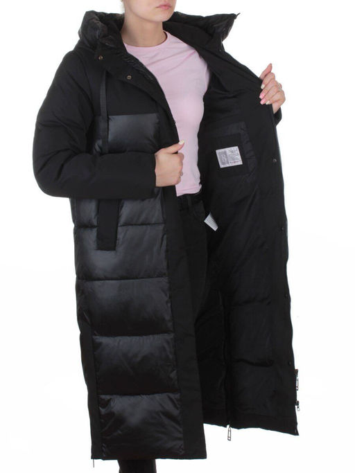 A81 BLACK Пальто зимнее женское (200 гр. холлофайбер)