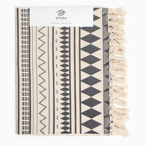 Ковер Этель Графический узор, 60х150 см , 50% хл, 50% п/э  фото 5