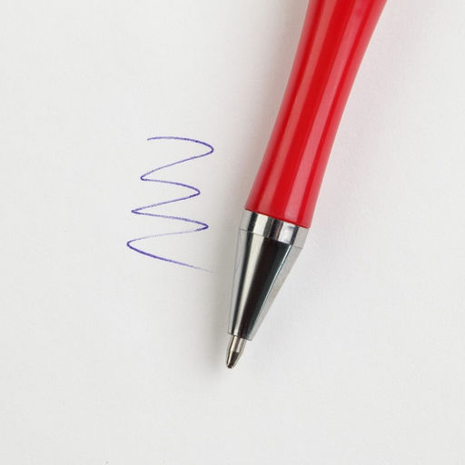 Ручка шариковая, синяя паста, пластик, 1.0 мм, на подложке-ваза 8 марта: Цветок