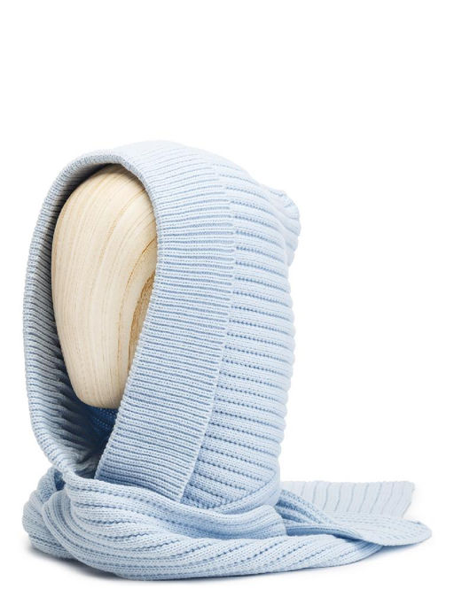 Капор жен. шерсть+акр LB-A53019 l.blue