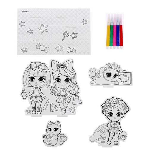Набор для творчества 3D-раскраска Модные подружки - Zabiaka фото 2
