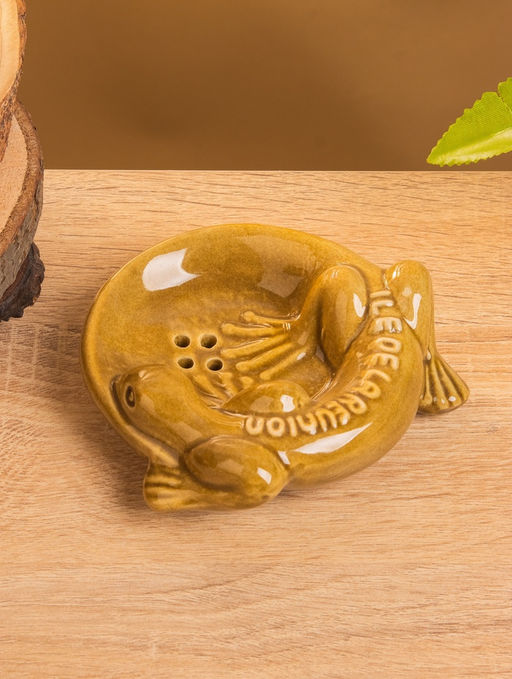 Мыльница Хвостатый геккон, 11113 см, керамика, коричневая - Simaland фото 4