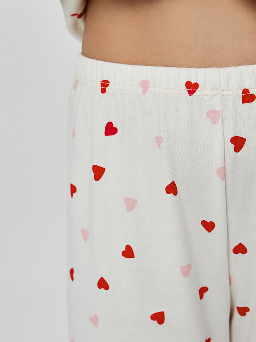 Комплект для девочек с узором сердечки - Mark formelle фото 6