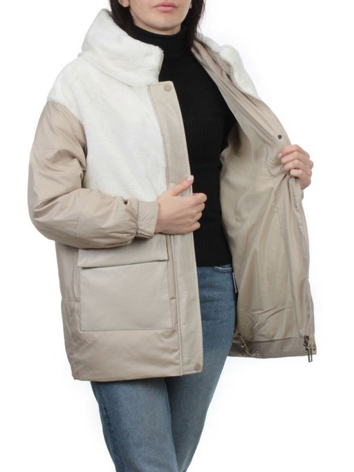 M24-209 BEIGE Куртка демисезонная женская (100 гр. холлофайбер) - Fashion фото 7