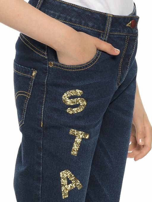 PELICAN, брюки для девочек, Темно-синий  фото 2