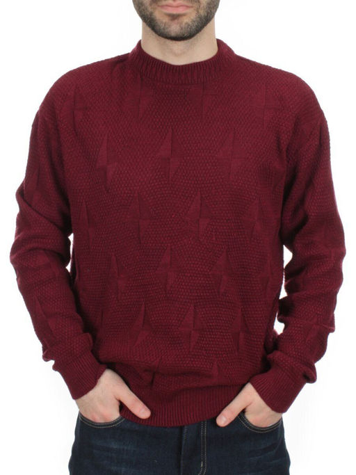 G636 VINOUS Джемпер мужской (100% шерсть) - Fashion фото 2