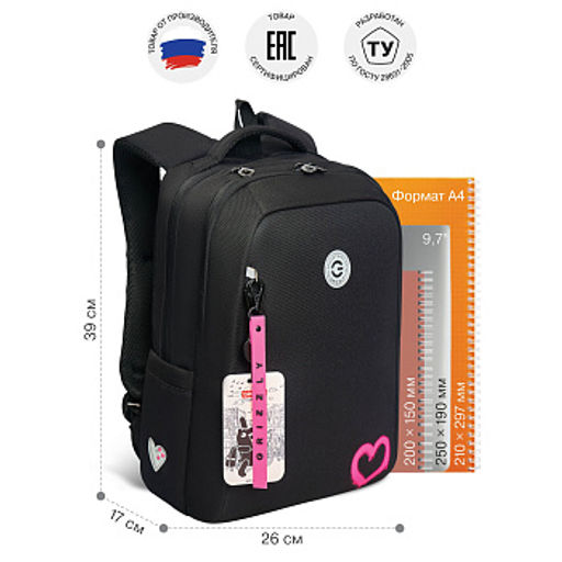 RG-666-2 Рюкзак школьный с картхолдером на держателе - Grizzly фото 35