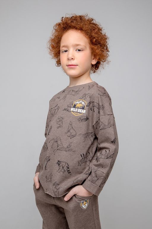 CROCKID, КР 301918/коричневый меланж,медведи к358 джемпер для мал