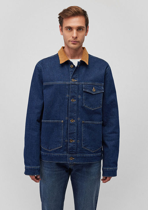 Willy Regenerative Koyu Mavi Denim Jean Ceket  фото 3