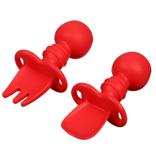 Набор детских столовых приборов, вилка, ложка, цвет красный - Simaland фото 3