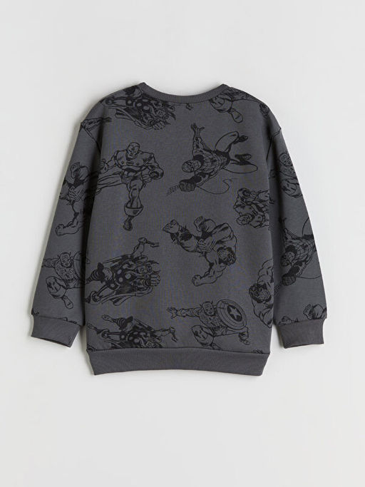 Bisiklet Yaka Spider-Man Bask?l? Erkek ?ocuk Sweatshirt