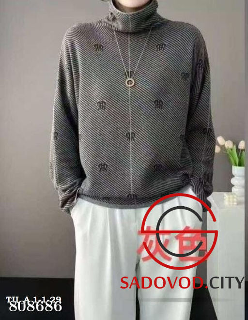 Женская кофта с принтом, воротник-стойка - Bruno фото 3