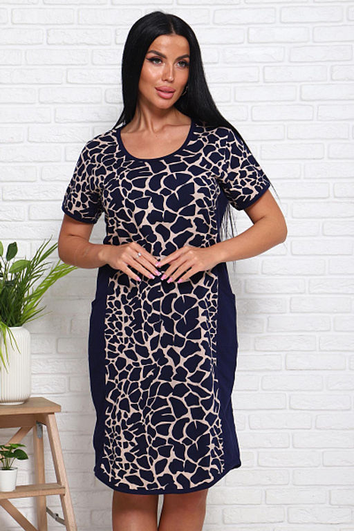 Туника с карманами (00999, синий)