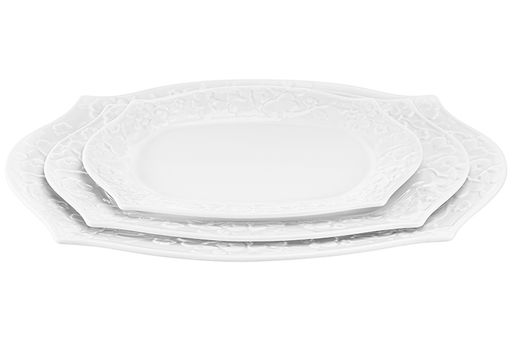 Набор 3 фигурных блюд 30,5*20,5*3,5 см Цветущая сакура