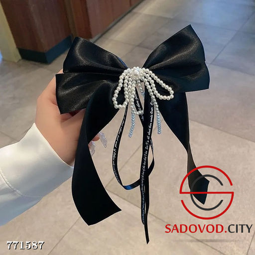 Атласная заколка для волос с бантом и лентой - Bruno фото 6