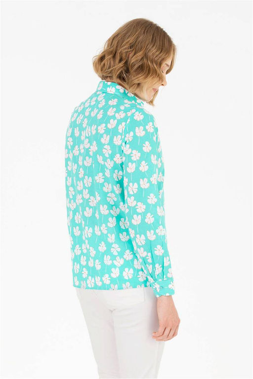 Женская мятная рубашка с длинным рукавом - U.s. polo assn фото 12