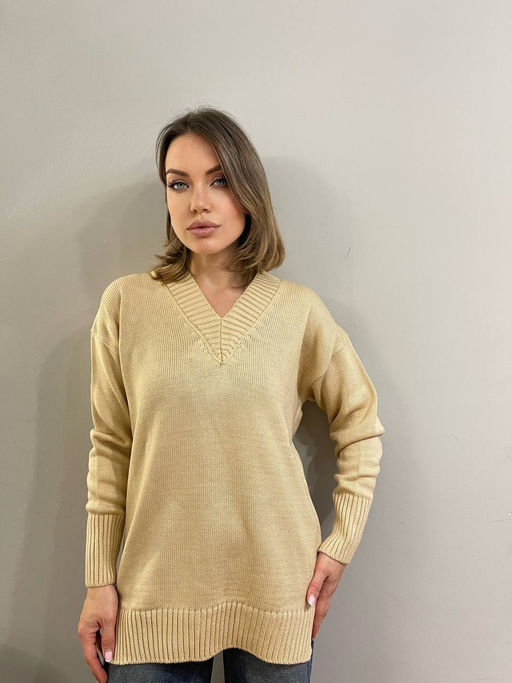 K13193 Джемпер (вязаный трикотаж) БЕЖЕВЫЙ