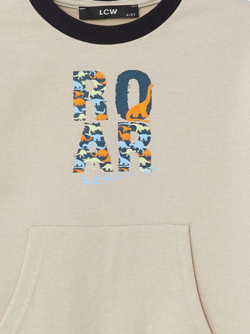 Bisiklet Yaka Bask?l? Erkek Bebek E?ofman Tak?m