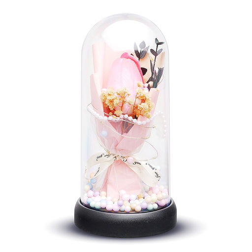 Светильник "Тюльпан" в коробке (розовый) в пакете