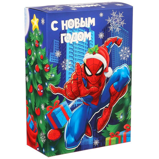 Коробка складная, С Новым годом, 16 х 23 х 7,5 см, Человек-паук - Marvel фото 8