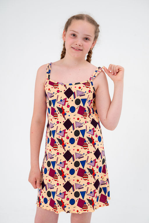 Ночная сорочка детская из кулирки Оливия мозайка - Амадэль фото 2