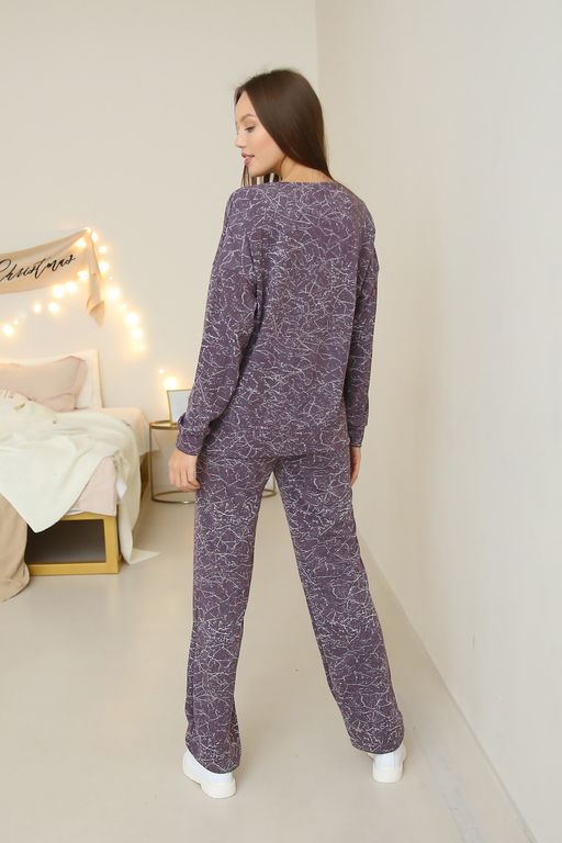 Брюки женские 156L10 сиреневый - Solo mio фото 6