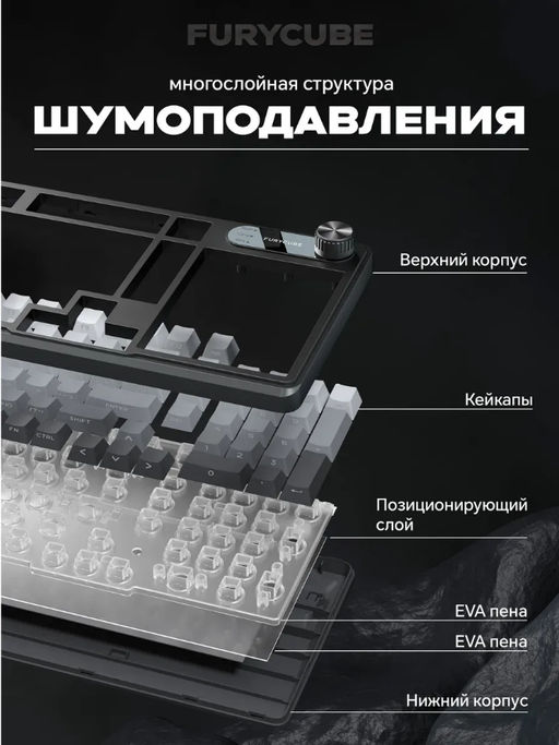 Клавиатура игровая мембранная, водонепроницаемая, бесшумная (3743)