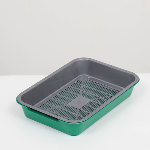 Туалет средний с сеткой 36 х 26 х 6,5 см, серый/зелёный - Simaland фото 4