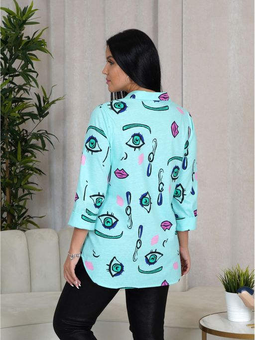 Жанетта туника женская (полоса синий) - Lovetex фото 8