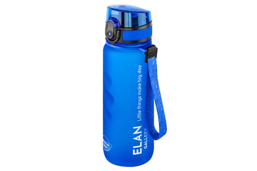 Бутылка для воды 500 мл 6,5*6,5*23 см "Style Matte" с углублениями д/пальцев, небесная