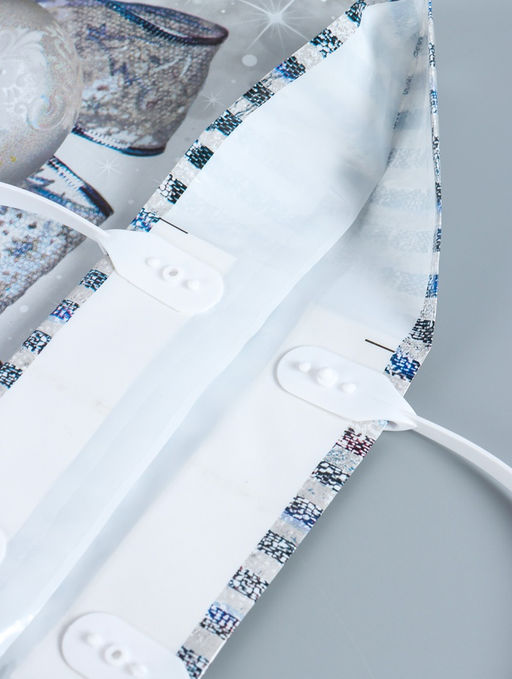 Цена за 10 шт. Пакет новогодний «Лёд», полиэтиленовый с пластиковой ручкой, 38×35 см