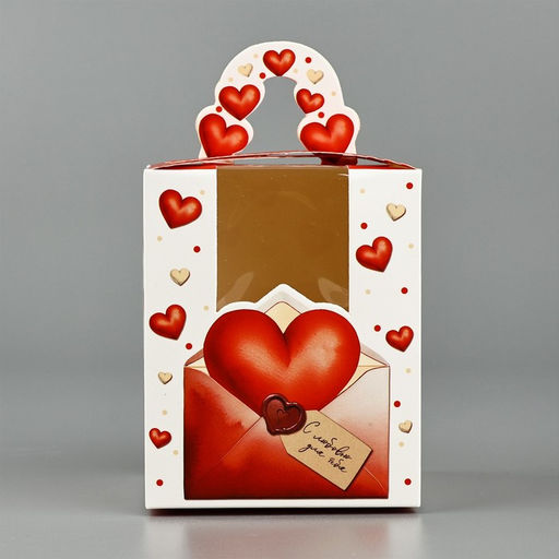 Цена за 2 шт. Коробка сборная Любовное послание 9?11?9 см