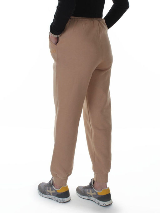 2623 BEIGE Штаны утепленные спортивные женские (85% хлопок, 10% полиэстер, 5% спандекс)