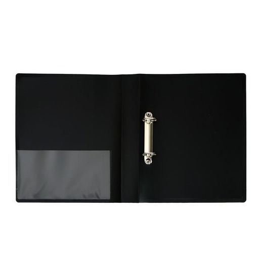 Папка на 2 кольцах А4, Calligrata, 40 мм, 700 мкм, карман на торце, черная  фото 2