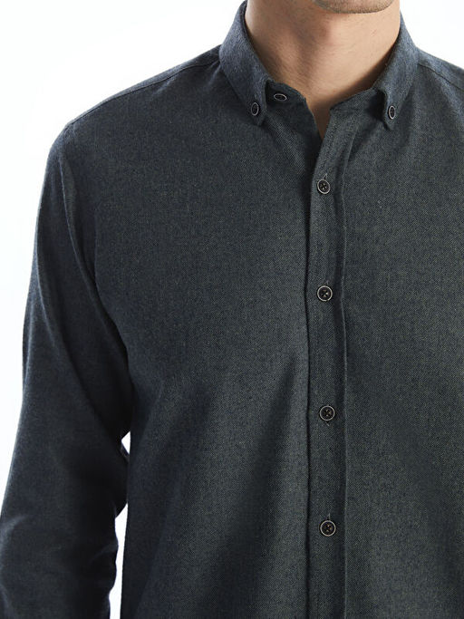 Regular Fit Uzun Kollu Gabardin Erkek G?mlek