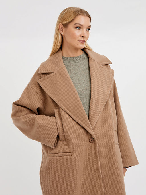 Пальто женское из полиэстера длины миди на пуговице - Glenfield фото 4