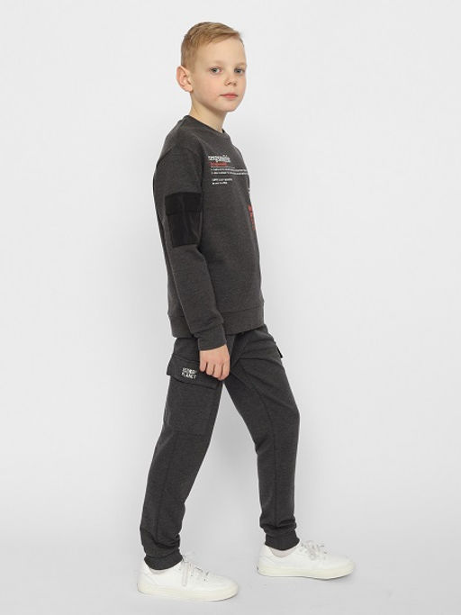 CWJB 70290-12-341 Брюки для мальчика,темно-серый меланж