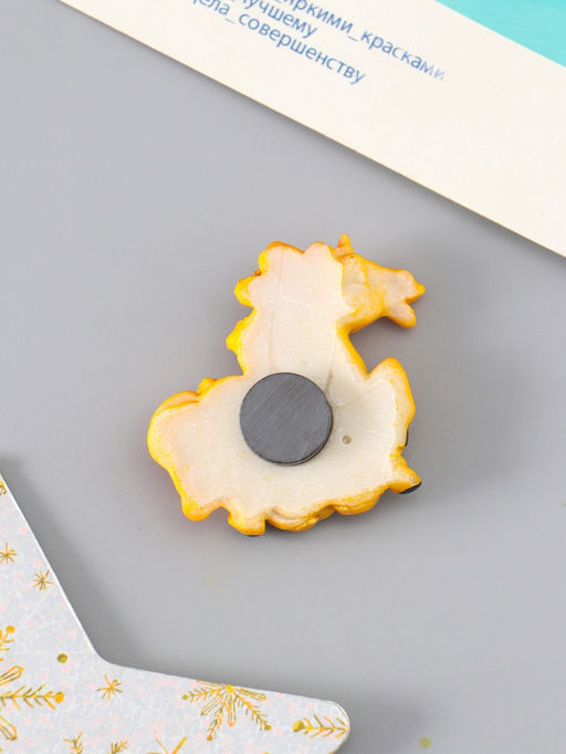 Цена за 5 шт. Магнит на холодильник Коняшка с монетами и подковой, полистоун, 3.5?4 см, МИКС - Simaland фото 4