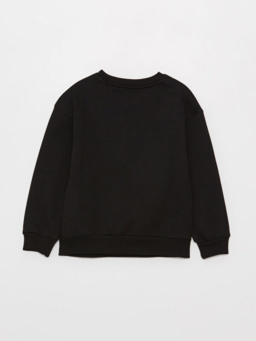 Bisiklet Yaka Bask?l? Uzun Kollu K?z ?ocuk Sweatshirt - Waikiki фото 3